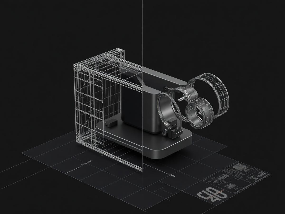 Render CAD — Vista Explodida — projeto de Modelagem 3D desenvolvido pela HenBu